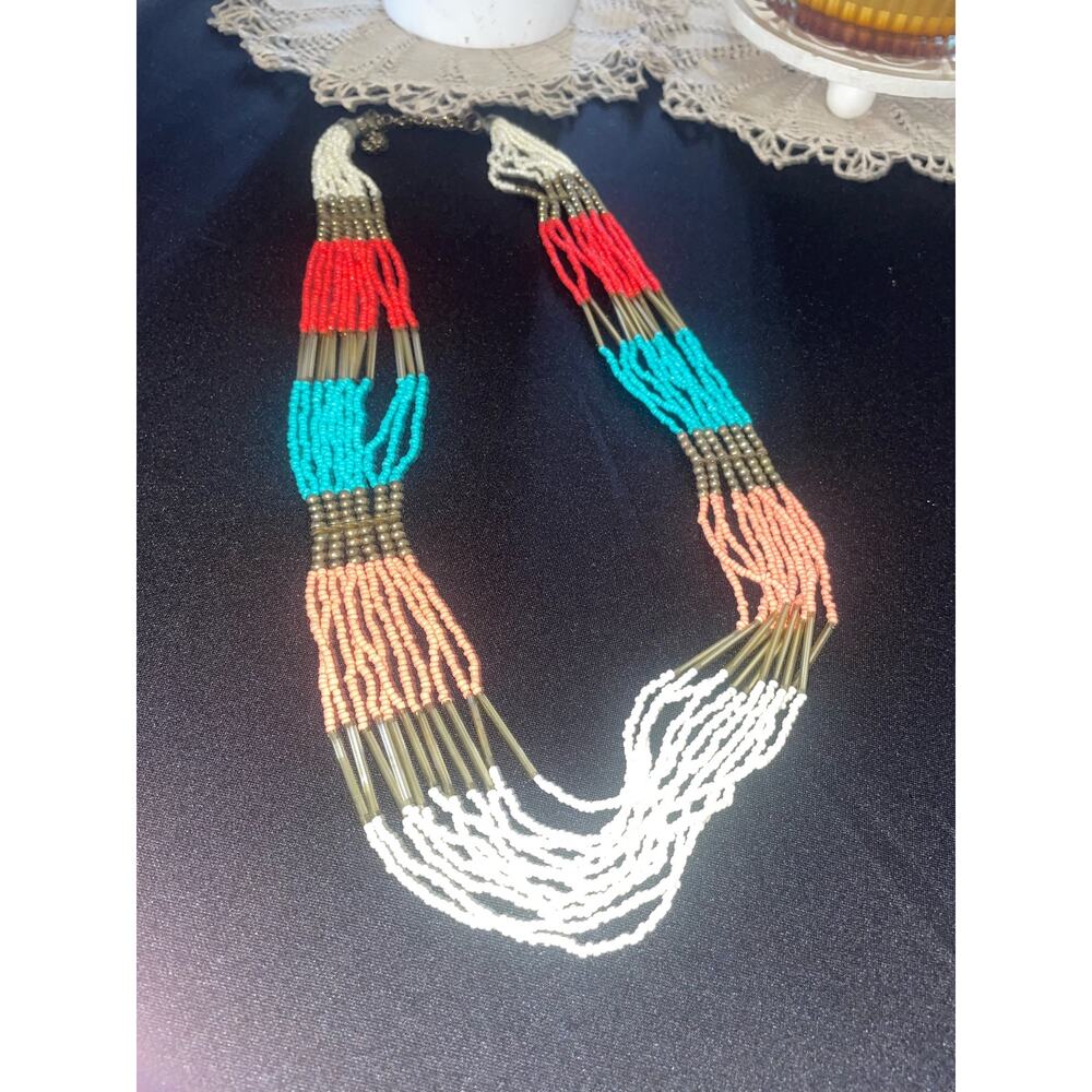 Multi strand western necklace. Copy NYC statement necklace.‎